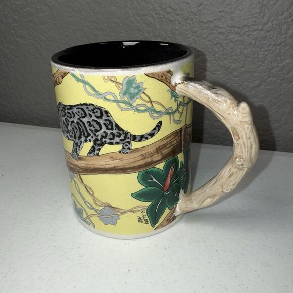 Vintage Five & Dime Black Spotted Snow Leopard Mug Cup 1988 #4068 RARE - Picture 7 of 8